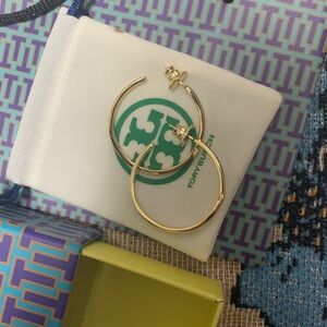 Tory Burch Gold-Tone Hoop Earrings